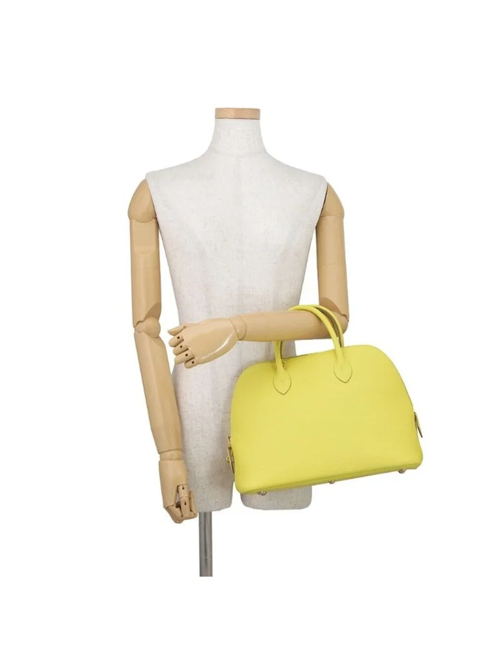 Hermes Handbag Bolide 30 Lime Gold Ever Color 2-Way